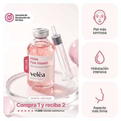 Pink Vitamin Serum energizante con PDRN y vitamina B12