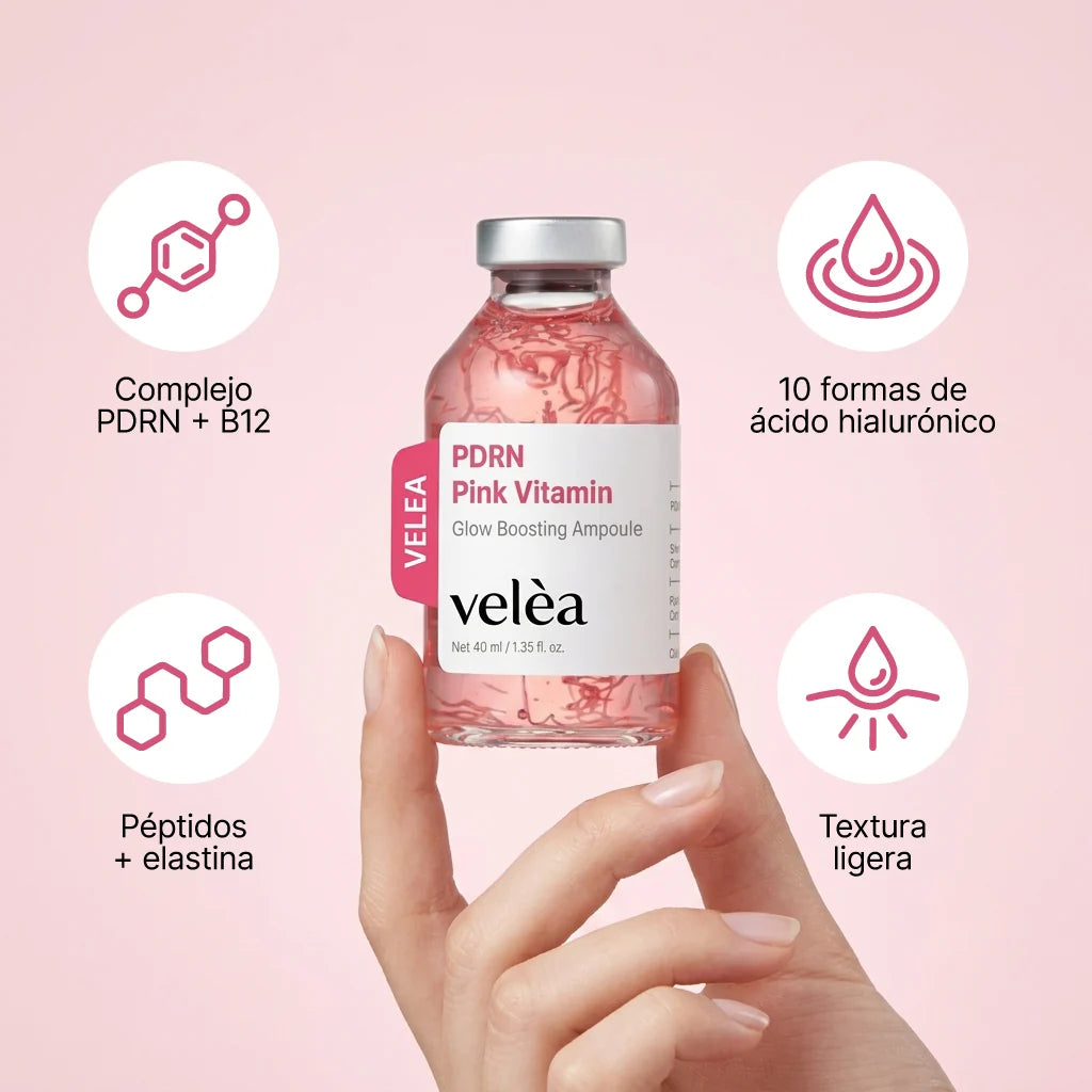 Pink Vitamin Serum energizante con PDRN y vitamina B12