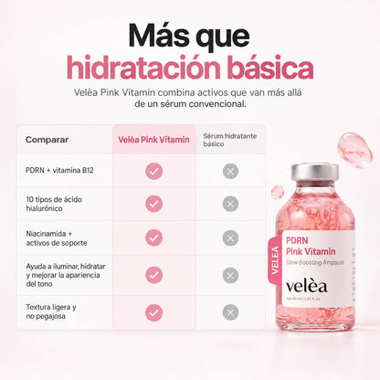 Pink Vitamin Serum energizante con PDRN y vitamina B12