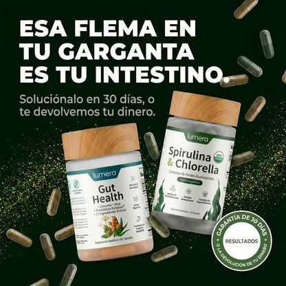 Espirulina y Chlorella para la salud intestinal