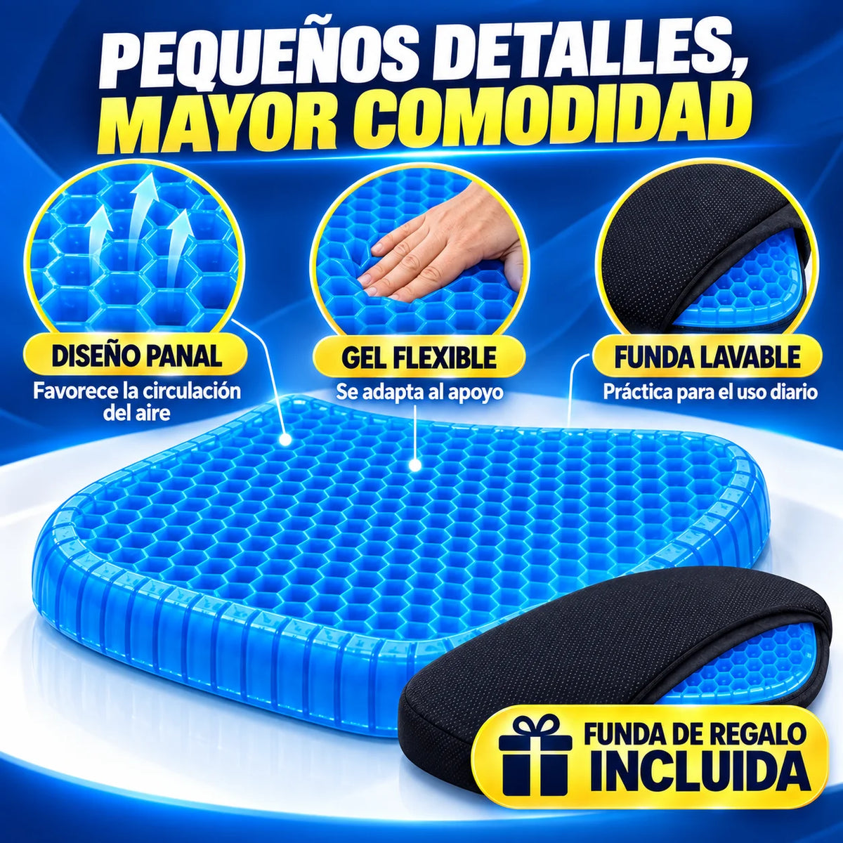 Asiento Lumbar Cojín Gel
